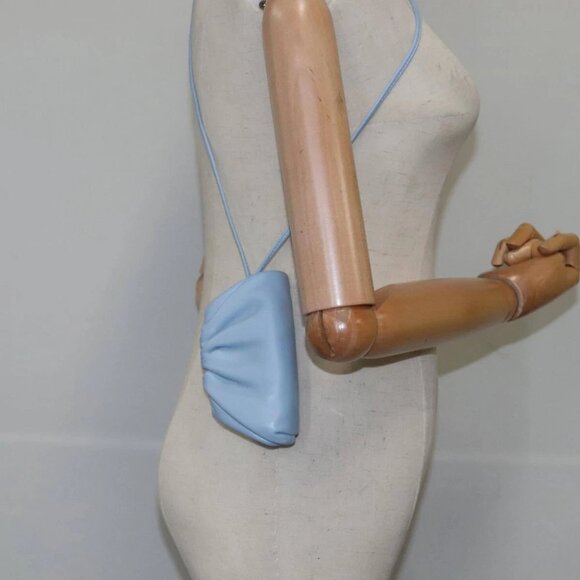 BOTTEGA VENETA The Pouch Leather Light Blue Auth 106740V - Picture 10 of 16